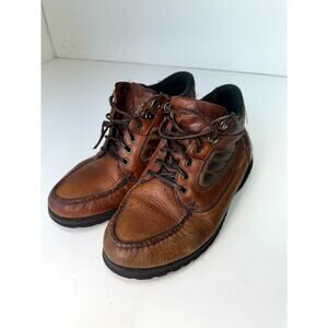 Basswood Mens Chukka Boots Size US 10.5M Brown Leather Lace Up Mid Top Round Toe